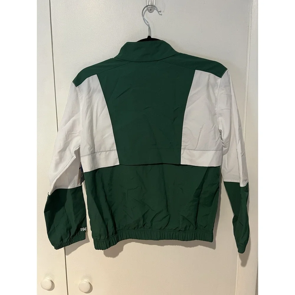 DSG Girls Woven Jacket Field Green‎ White Full Zip Windbreaker Size Medium